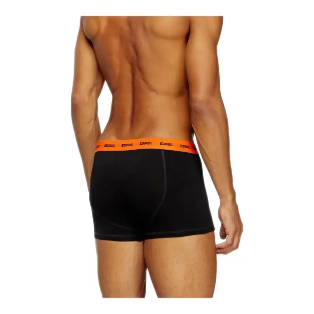 Diesel Ανδρικό Boxer Plain Logo Damien - Τριπλό Πακέτο, Χρώμα Μαύρο - M 3