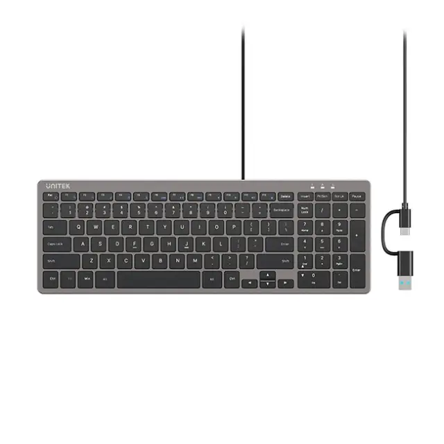 Unitek Keyboard SlimTap 96% Gray (T053AGY01-US)