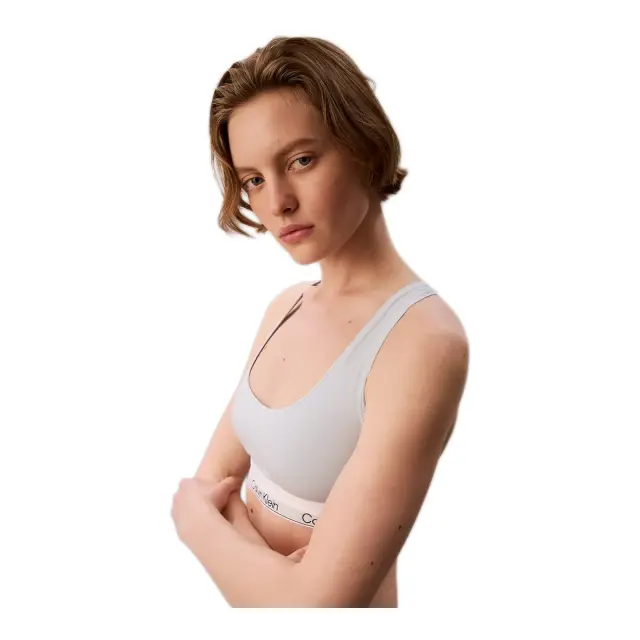 Calvin Klein - Γυναικεία Αθλητικά Μπουστάκια Icon Cotton Modal LV00QF8494-PSO Μαύρο/Γαλάζιο 3