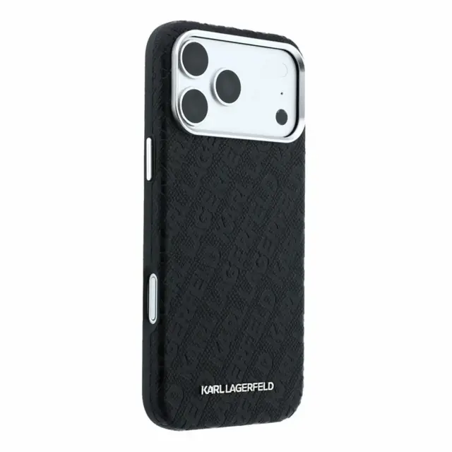 Karl Lagerfeld® Grained Allover Semi Wrap MagSafe Θήκη για iPhone 17 Pro/18 Pro- Black. 2