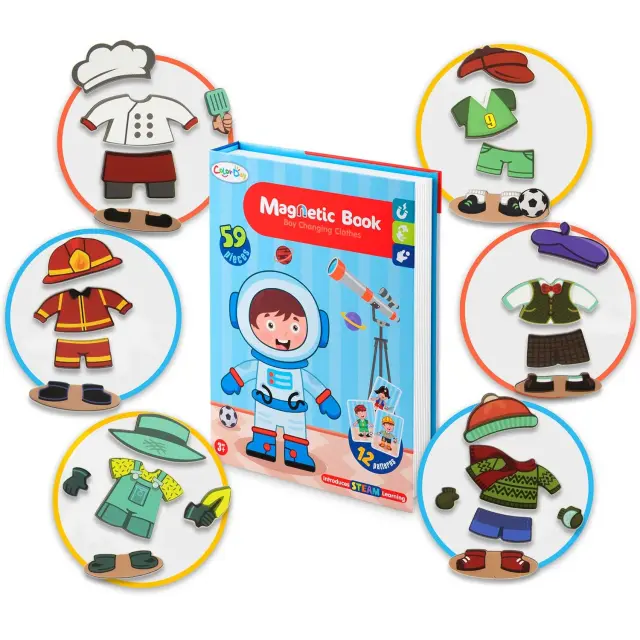 Ricokids Μαγνητικό παιχνίδι βιβλίο κατασκευών "Dress Up" 3