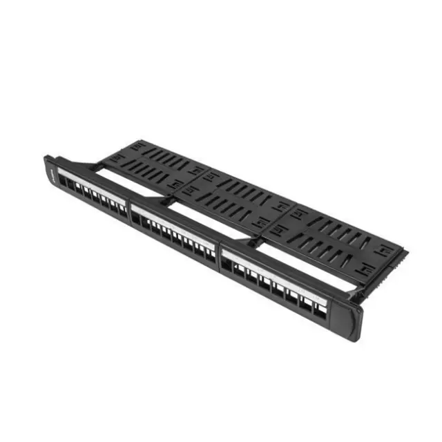 Lanberg Patch Panel Blank 24port 1U 19" Black (PPKS-1124-B)
