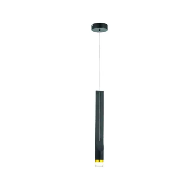 AcaLight Offer NETTO ΦΩΤΙΣΤΙΚΟ ΚΡΕΜΑΣΤΟ ΜΑΤ ΜΑΥΡΟ ΜΕΤΑΛΛΙΚΟ LED 5W 3000K 300Lm IP20 Φ100Χ2270MM