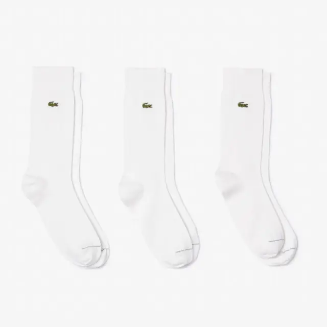 Unisex Κάλτσες Lacoste 3 Ζεύγη RA8142-001 Άσπρο - 43-46