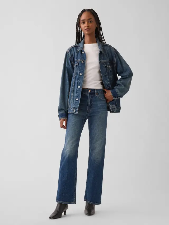 Γυναικείο Ψηλόμεσο Τζιν Παντελόνι 90s Slim Straight dark indigo