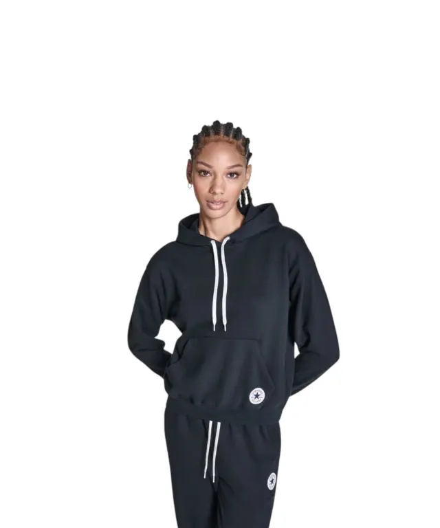Converse - Γυναικεία Μπλούζα Φούτερ Chuck Taylor CVW6H111-001 Μαύρο - XS