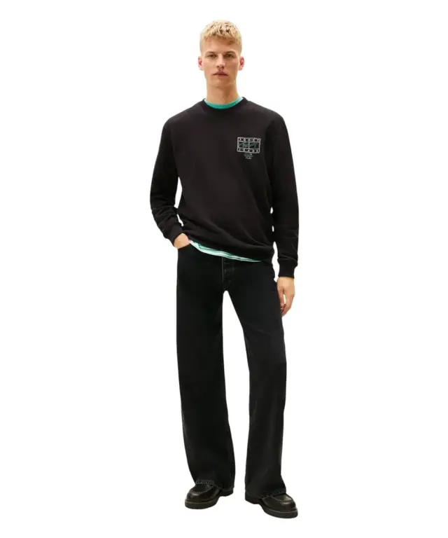 Tommy Hilfiger - Ανδρικό Φούτερ Tjm Entry Dna Play Regular Fit DM0DM22366-BDS Μαύρο 3
