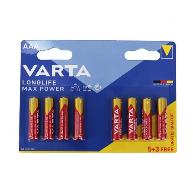 Μπαταρία Varta Longlife Max Power Αλκαλική Mignon AAA B5+3 01.001.0154
