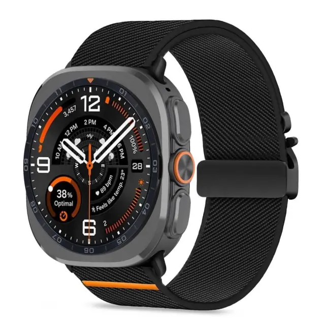 Tech-protect Nylon Clasp Samsung Galaxy Watch Ultra 1 / 2 2024-2026 (47 Mm) Black