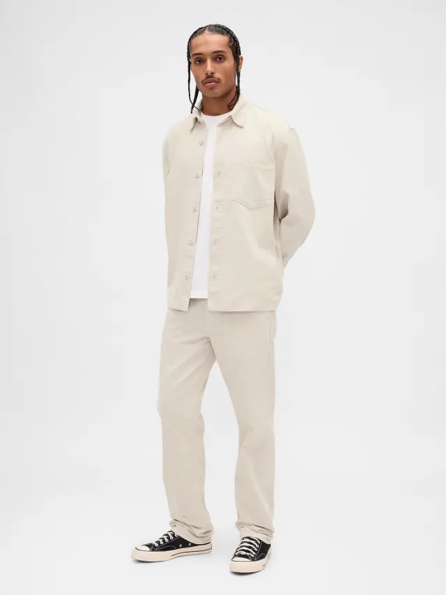 Κοτλέ Relaxed Straight Παντελόνι REGULAR GREY