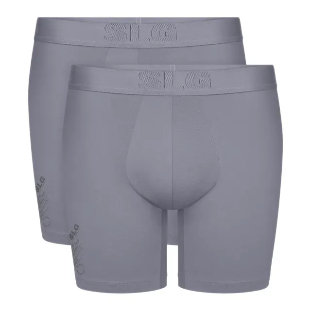 Sloggi Ανδρικό Boxer Base Soft Short - Διπλό Πακέτο, Χρώμα Morandi Grey