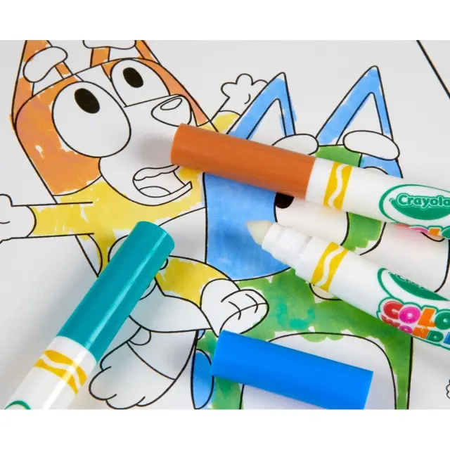 Χρωμοσελίδες Bluey Crayola Colour Wonder με 4 μαρκαδόρους 2