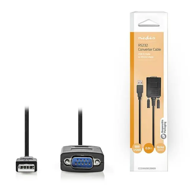 Μετατροπέας USB High-Speed A αρσ. - RS232 αρσ., 0.90m.