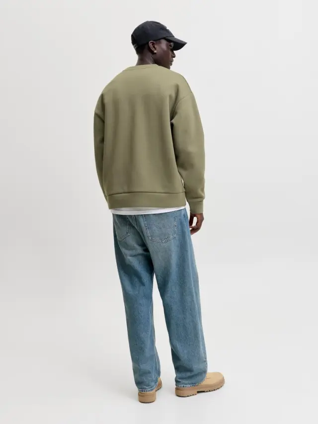 JJEBARRON SWEAT CREW NECK NOOS - Vetiver 2