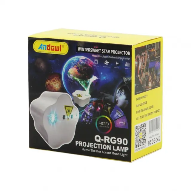 ΦΩΤΟΡΥΘΜΙΚΟ mini ΠΡΟΤΖΕΚΤΟΡΑΣ RGB ANDOWL Q-RG90 3
