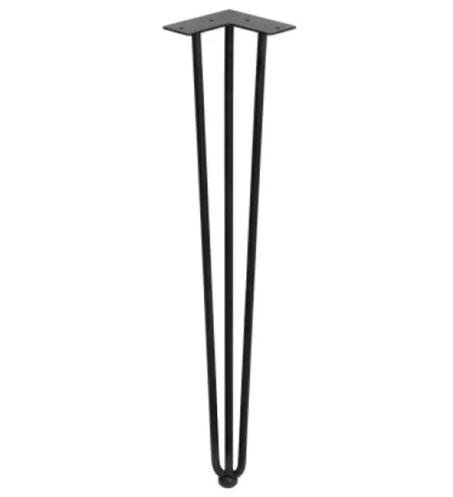ΠΟΔΙ ΤΡΑΠΕΖΙΟΥ ΜΕΤΑΛΛΙΚΟ FINETTO HAIRPIN 3-ROD 710MM Μαύρο