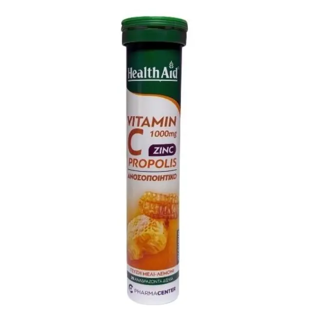 Health Aid Promo Vitamin C 1000mg Propolis & Zinc 20 Αναβράζοντα Δισκία