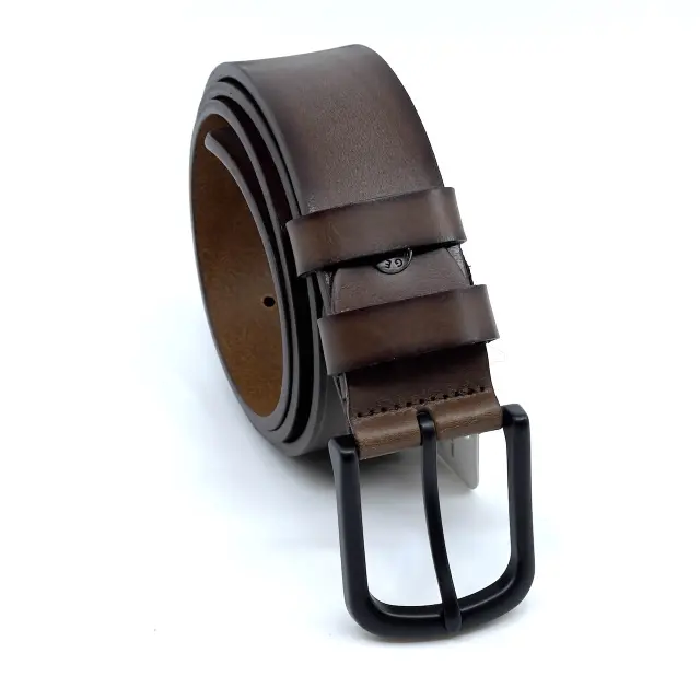 Καφέ Δερμάτινη Ζώνη Full Grain 4 cm 3