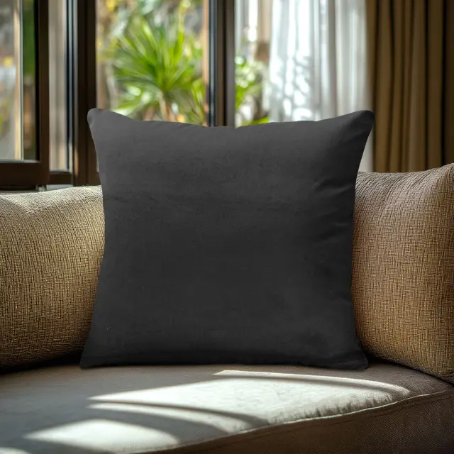 Beauty Home Μαξιλαροθήκη ΒΕΛΟΥΔΟ PREMIUM ΜΑΥΡΟ 40 x 40 cm 2