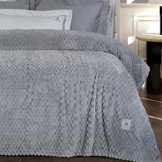 Κουβέρτα 220X240 Υπέρδιπλη 320gsm Essential Greenwich Polo Club 3476 Grey 100% Πολυέστερ 2