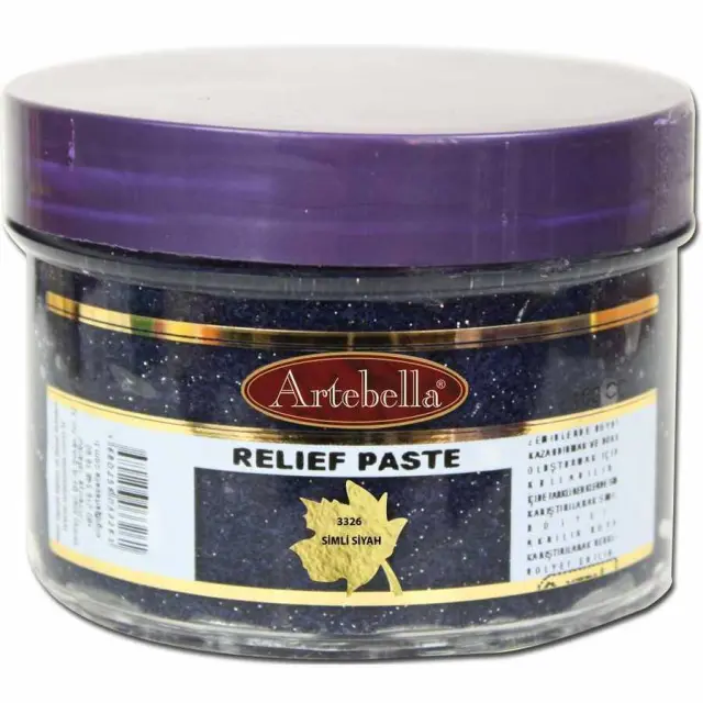 Artebella Γκλίτερ Πάστα Relief - 3326 Black - 160ml