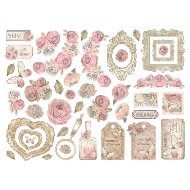 Die Cuts Stamperia, Shabby Rose 2
