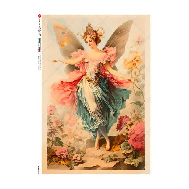 Ριζόχαρτο για Decoupage PaperD, Νεράιδα F0104, 30x40cm