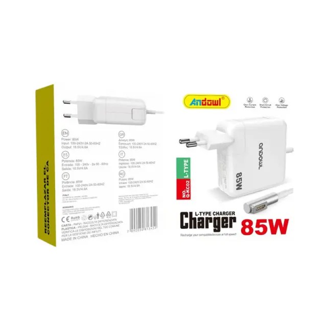 Andowl Φορτιστής Laptop 85W για Apple με Αντάπτορα Τροφοδοσίας Q-KC02 - L-Type laptop adapter charger 075819 3