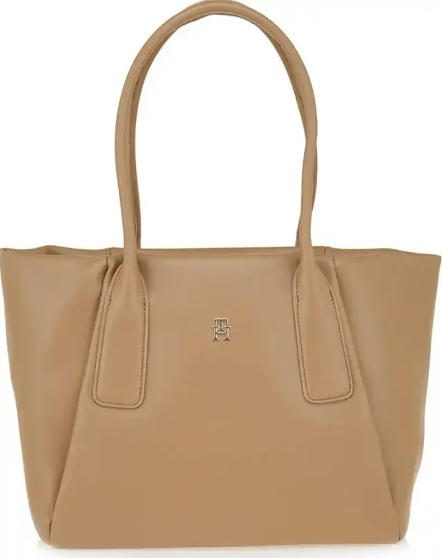 Tommy Hilfiger Γυναικεία Μεγάλη Τσάντα Ώμου Essential Tote Μπεζ