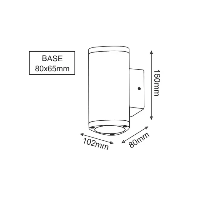 LED HP WALL LUMINAIRE 6W 300LM 50° 230V AC 3.000K DARK GREY CRI80 IP54 30.000HRS / LG2982G 3