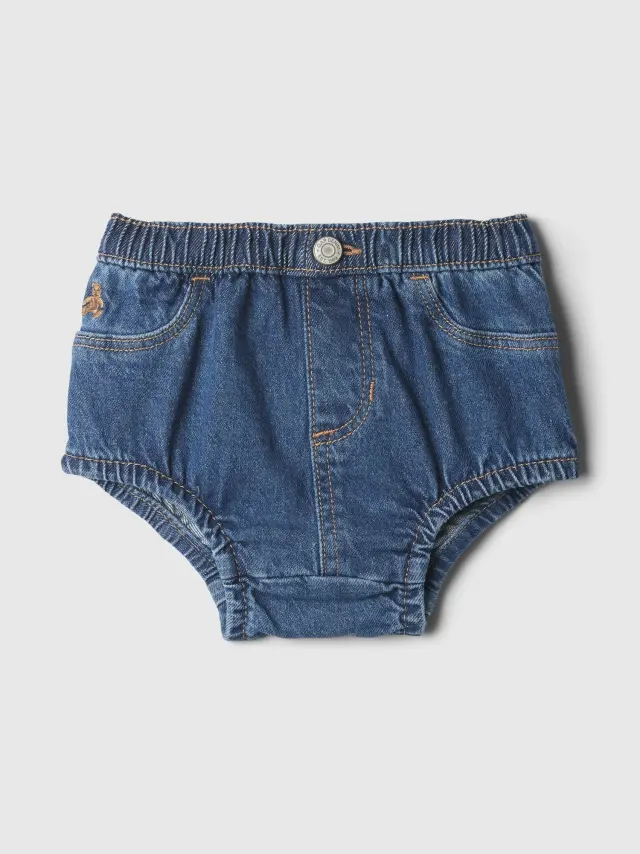 Μπλε Βρεφικό Denim Σορτς Πάνας dark wash - 6-12M