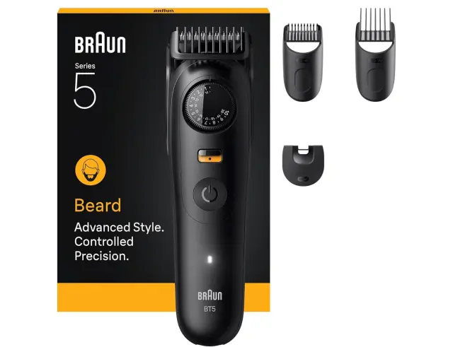 Επαναφορτιζόμενη Ξυριστική Μηχανή Braun Series 5 BT5520 με 3 εξαρτήματα και 40 ρυθμίσεις κοπής BT5520