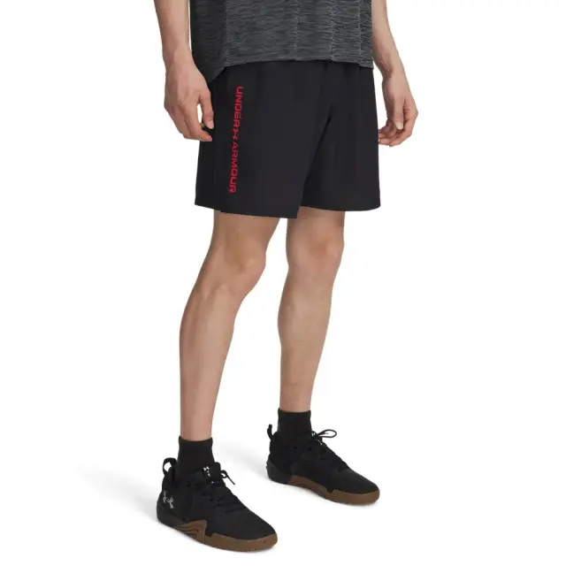 Under Armour Woven Shorts (1383356-007) - Μαύρο-Κόκκινο