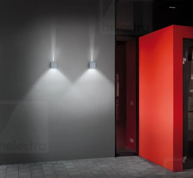 Απλίκα Τοίχου LED SIRI44 7W Ασημί Γκρι IP54 με Φωτισμό Πάνω & Κάτω Γκρί 3