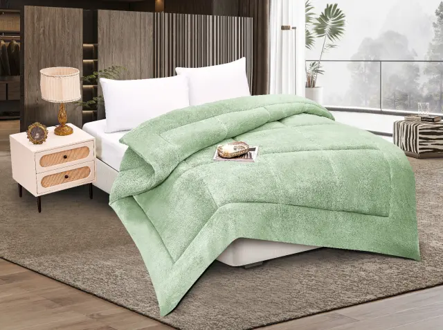 Κουβερτοπάπλωμα solid (160cm x 220cm) light green - -