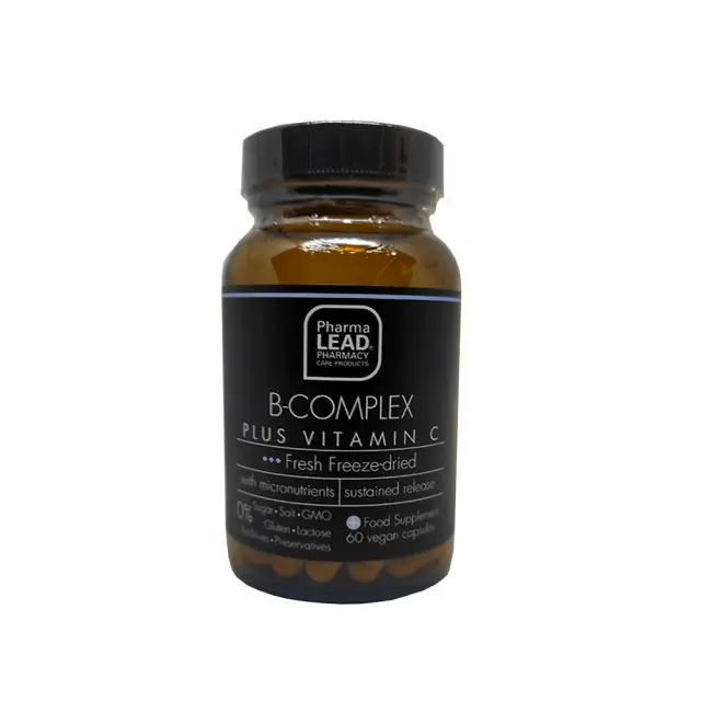 Pharmalead B-Complex Plus Vitamin C Βιταμίνη για Ενέργεια, Ενίσχυση του Ανοσοποιητικού & το Νευρικό Σύστημα 60 κάψουλες