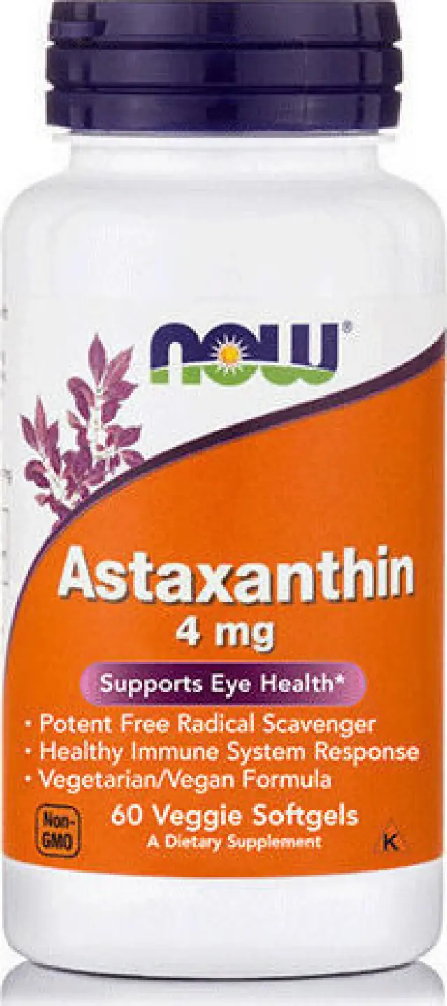Now Foods Astaxanthin 4mg 60 veggie softgels (733739032515)