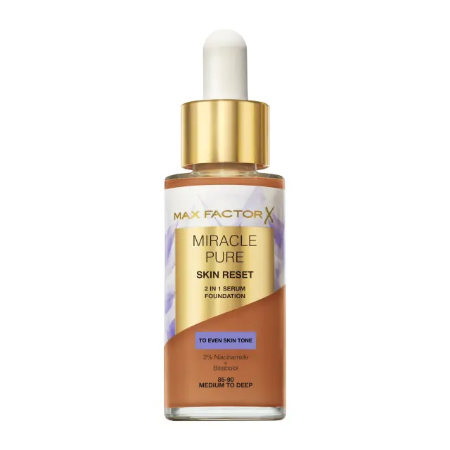Max Factor - Miracle Pure 2in1 Skin Reset Serum Foundation - 85-90 Medium to Deep - Beauty