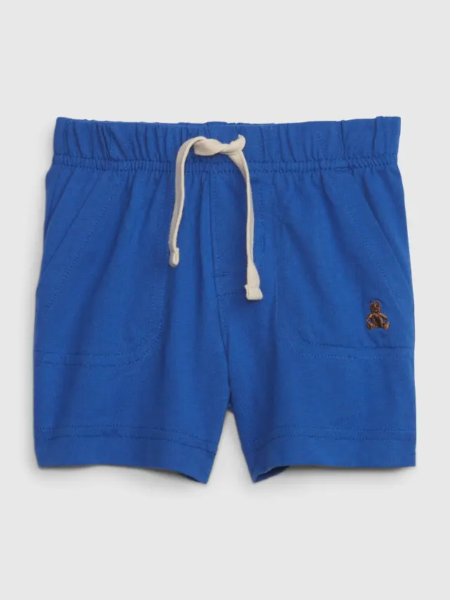 Μπλε Βρεφικό 100% Οργανικό Βαμβάκι Mix and Match Pull-On Σορτς admiral blue - 18-24M