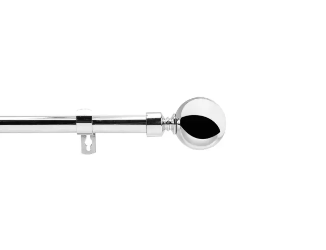 Μονό Κουρτινόξυλο Sphera Douceur d'intérieur με διάμετρο 19mm και επέκταση 120 - 210cm - Chrome 1900487 2
