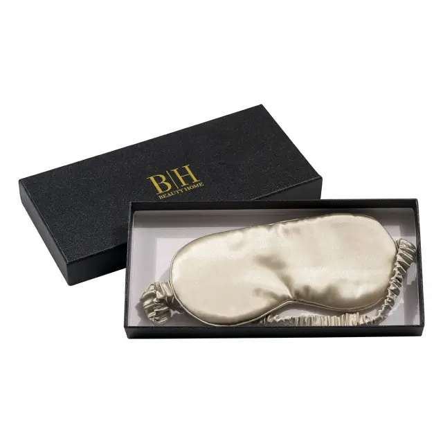 Μάσκα Υπνου Μεταξωτή Σε Κουτί Δώρου Beauty Home Art 12162 Silver Grey 100% Μετάξι 2