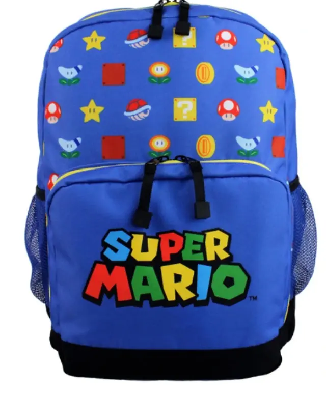 Super Mario Παιδικό Σακίδιο Πλάτης με 2 Θήκες 35×25×12 cm 3