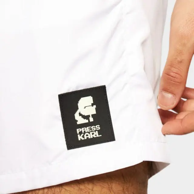 Μαγιό Σορτς Karl Lagerfeld KL21MBM01 Άσπρο - M 3