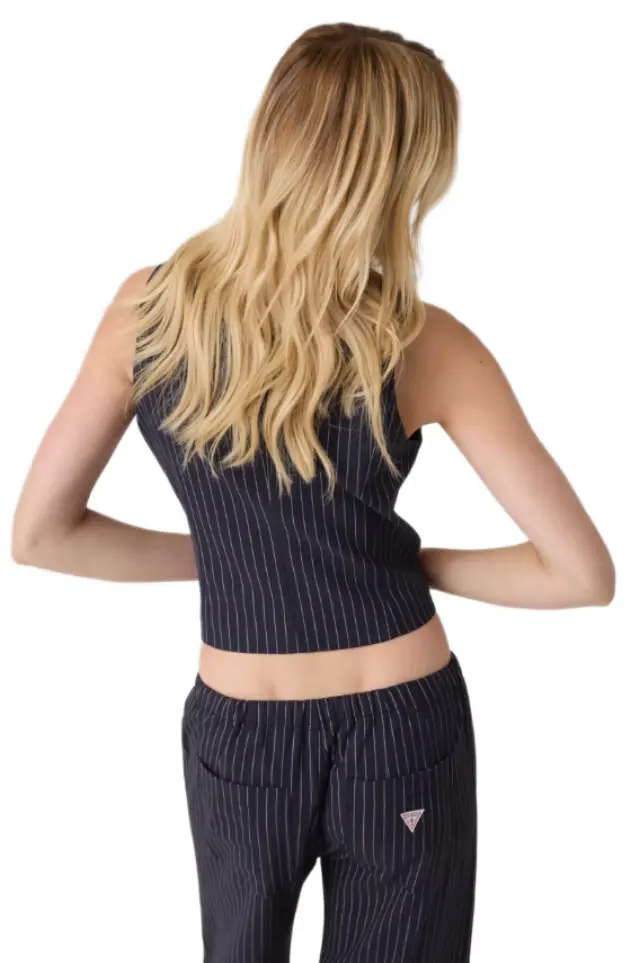 Guess γυναικείο αμάνικο γιλέκο με ρίγες W6YH01W2578-1 2