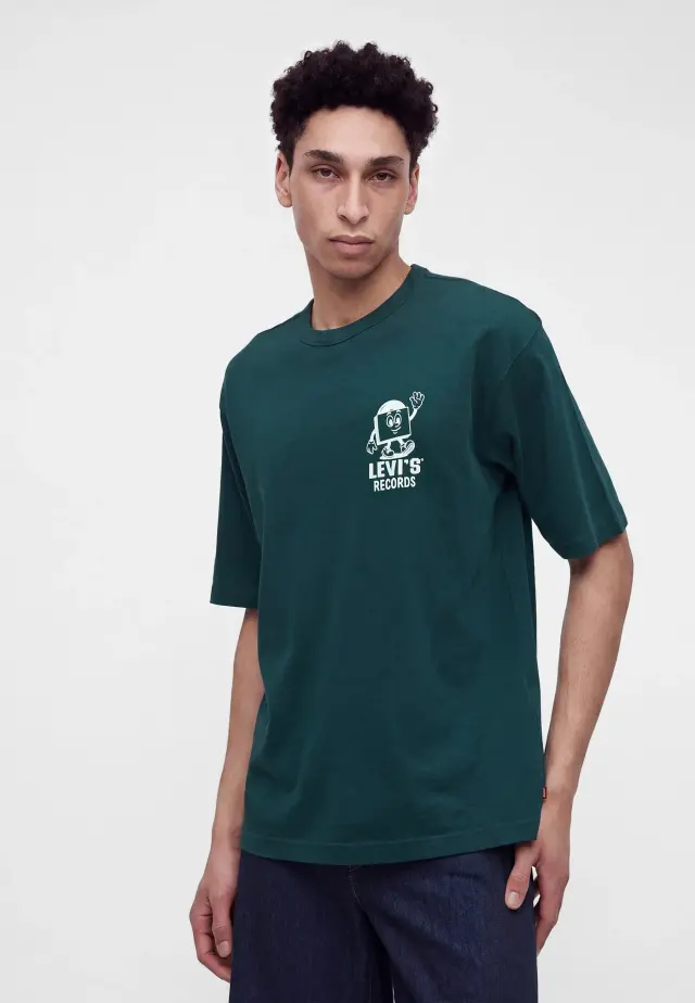 LSE-LOOSE TEE GREENS - LSE LOOSE TEE LEVIS RECORDS PONDEROSA PINE BODY WHITE LOGO Ponderosa Pine