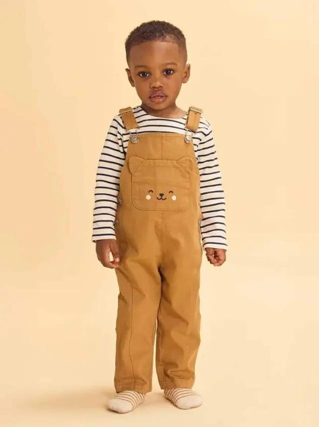 Βρεφική Σαλοπέτα για Αγόρια Teddy Overall ΚΑΦΕ 2