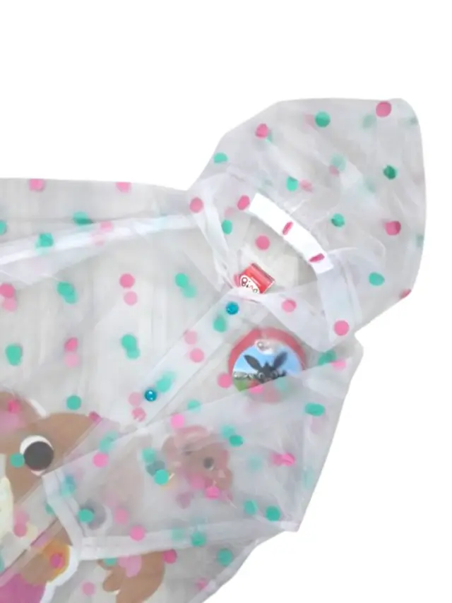 Αδιάβροχο Raincoat Παιδικό με Κουκούλα Διάφανο White Bing 8110027 - 4-5Y (104-110cm) 3