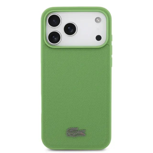 Lacoste Iconic Petit Pique MagSafe Case + Wallet for iPhone 17 Pro Max Green 2