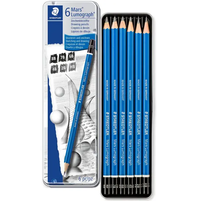 Σετ 6 Μολύβια Staedtler Mars Lumograph