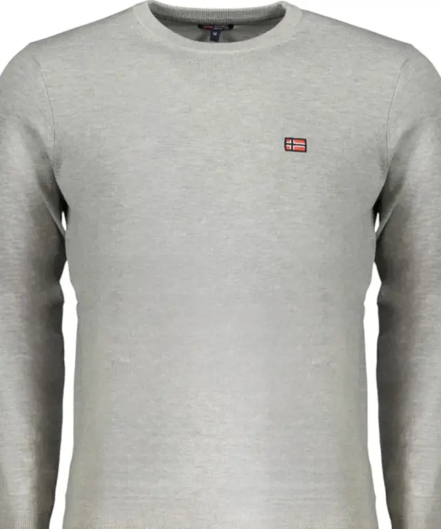 Norway Nautical School - Ανδρικό πουλόβερ Crewneck 833101-GREYME Γκρι Ανοιχτό 3